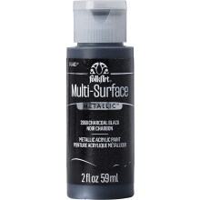Peinture métallique multisurface FolkArt, 60 ml, Noir Charbon