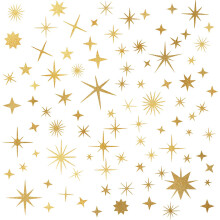 Calcomanas brillantes de estrellas, calcomanas de pared para guardera, decoracin de habitacin de nios, decoracin de pared de estrellas, ar