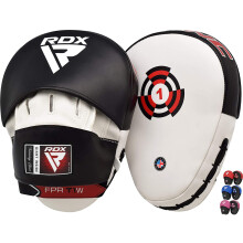 RDX Boxpratzen Fokus-Praxishandschuhe aus Maya-Hautleder, gebogene Haken- und Jab-Zielhandpolster, ideal f   r MMA, Kickboxen, Kampfsport, Muay Tha