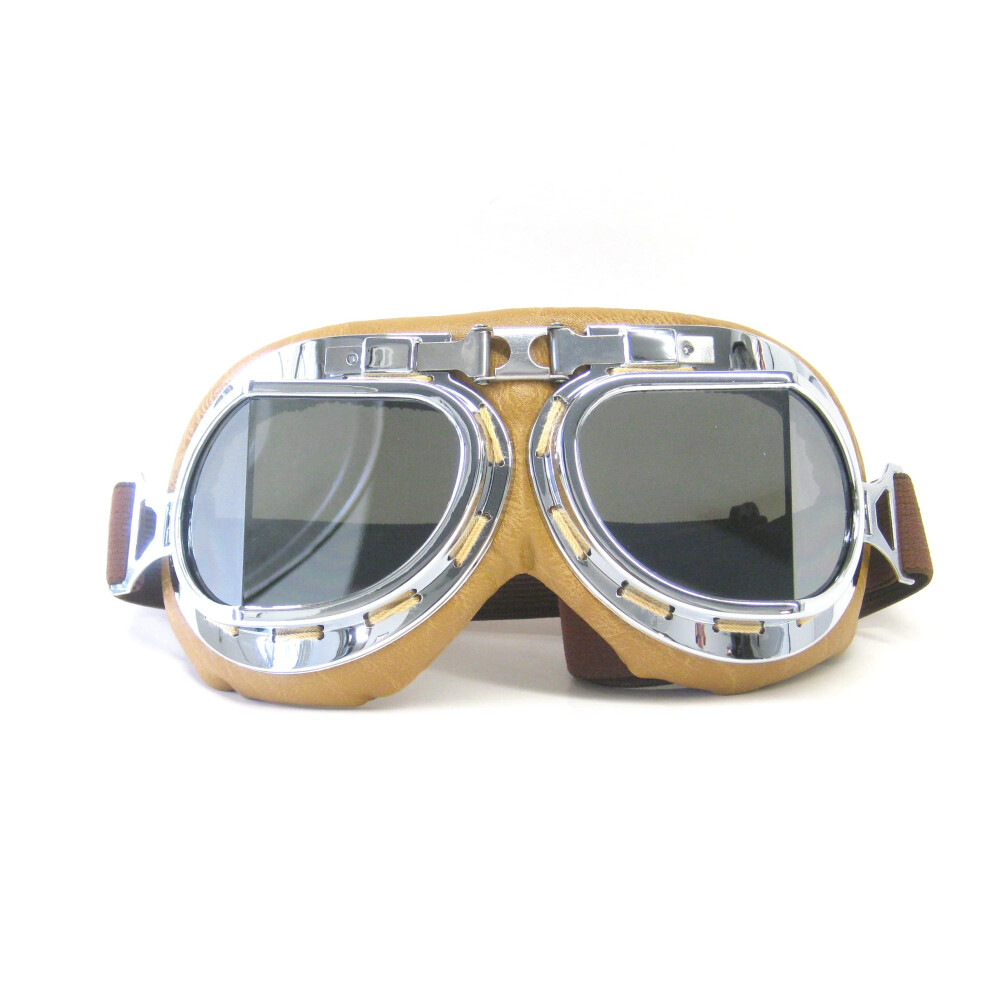 Crg Sports Motorcycle Goggle Aviator Pilot Style Cruiser Scooter Motoc 671635956286