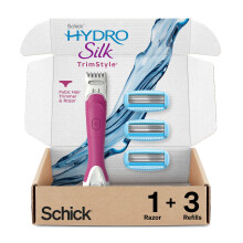 Schick Hydro Silk Trimstyle Bikini-Rasierer für Frauen mit Trimmer, 5 Klingen