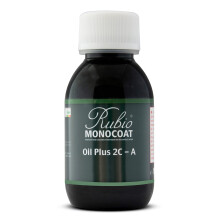 Rubio Monocoat Oil Plus Part A, 100 Milliliters, Black, Interior Wood Stain and Finish, Food Safe, Easy One-Coat, Linseed Oil, Plant Based, VOC/Solven