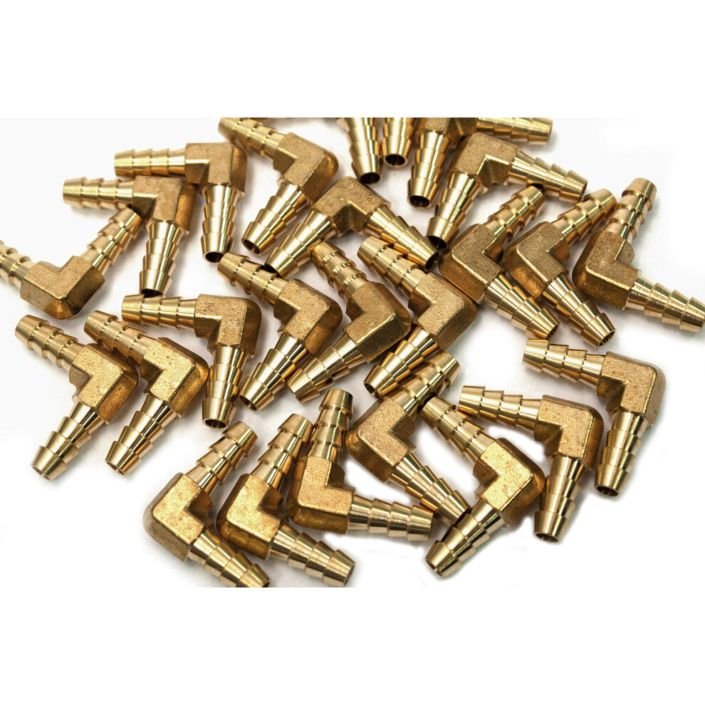 Ltwfitting 90 Deg Elbow Brass Barb Fitting 1/4-Inch X1/4-Inch Hose Id 703546663028
