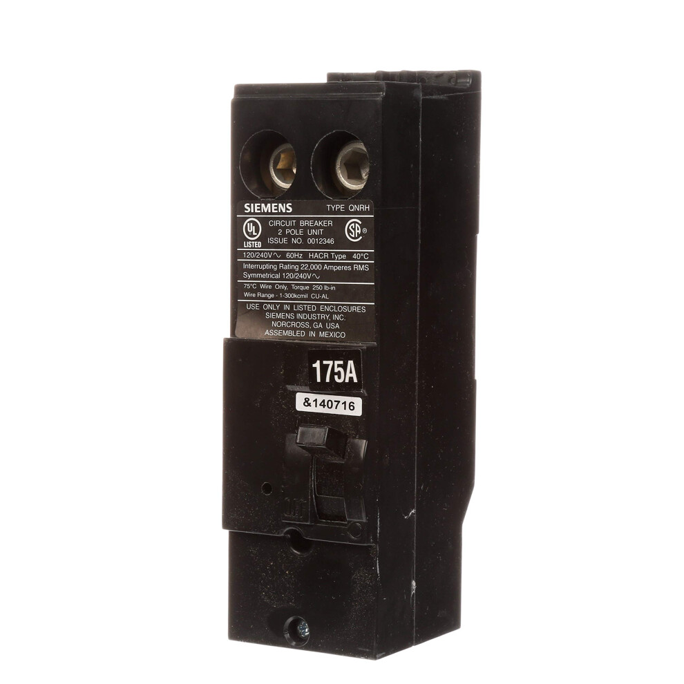 Siemens QN2175RH 175A Double Pole 120/240-Volt 22K type QNRH Circuit B