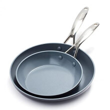 GreenPan Valencia Pro Hard Anodized Healthy Ceramic Nonstick 8"" and 1