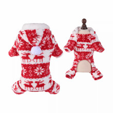 (4XL) Christmas Pet Clothes Coral Fleece Sweater S-4XL