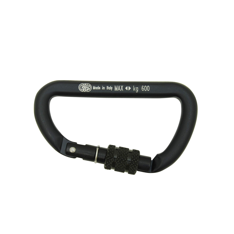 Kong Italy - Mini D Screw gate carabiner Black