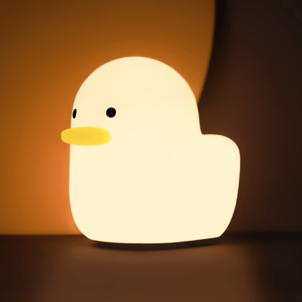 UNEEDE LED Benson Duck Night Light Cute Animal Silicone Nursery Night