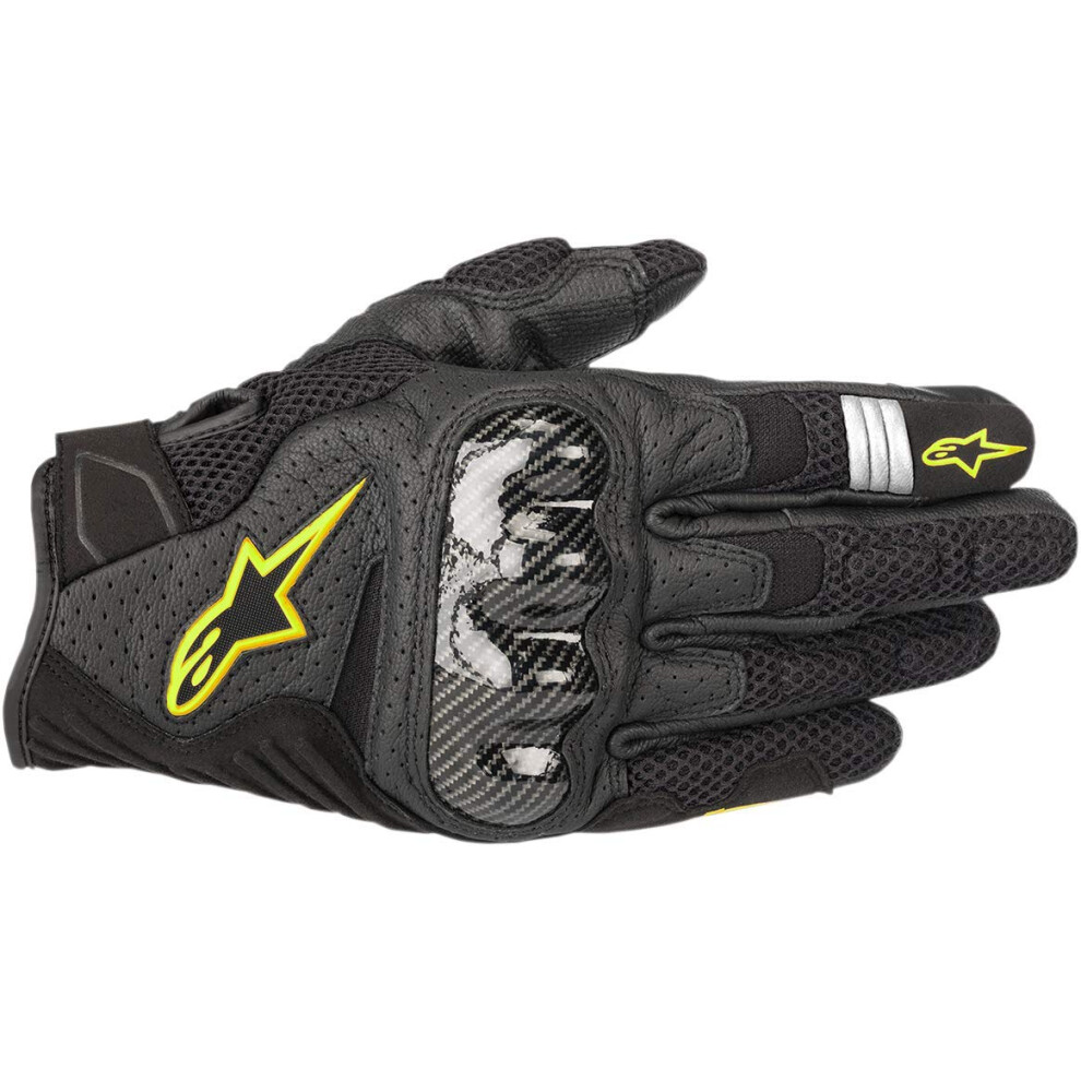 Alpinestars Mens SMX-1 Air v2 Motorcycle Riding glove BlackFluorecent