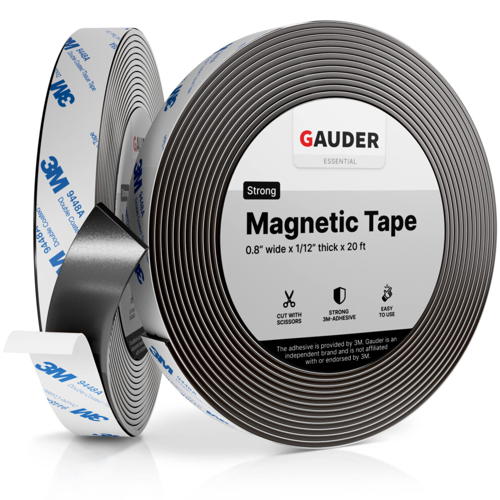 Gauder Strong Magnetic Tape Self Adhesive (20 Feet Long X 08 Inch Wide 8719689185121