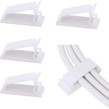 SOULWIT 50Pcs Self Adhesive cable Management clips cable Organizers W
