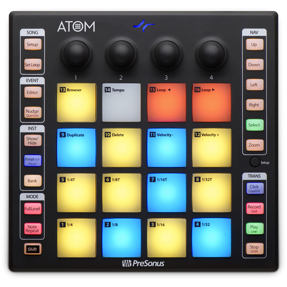 Presonus Atom Production & Performance Midi Pad Controller With Studio