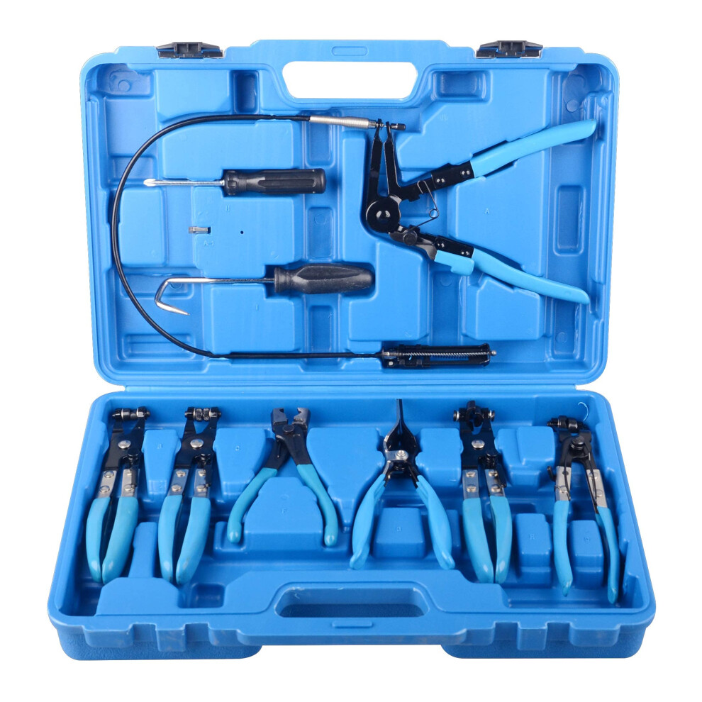 9Pcs Automotive Wire Long Reach Hose Clamp Pliers Set For Fuel Oil Wat 793345498167