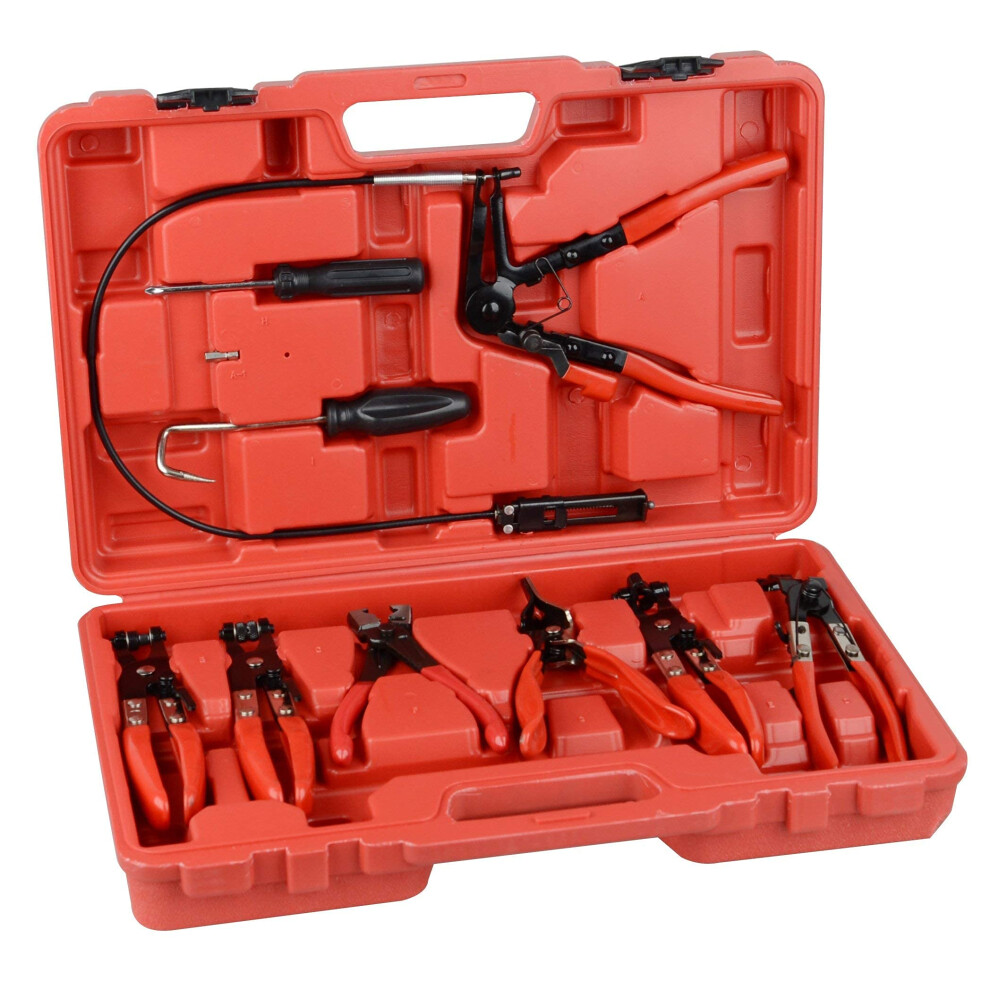 9Pcs Automotive Wire Long Reach Hose Clamp Pliers Set For Fuel Oil Wat 710627034134