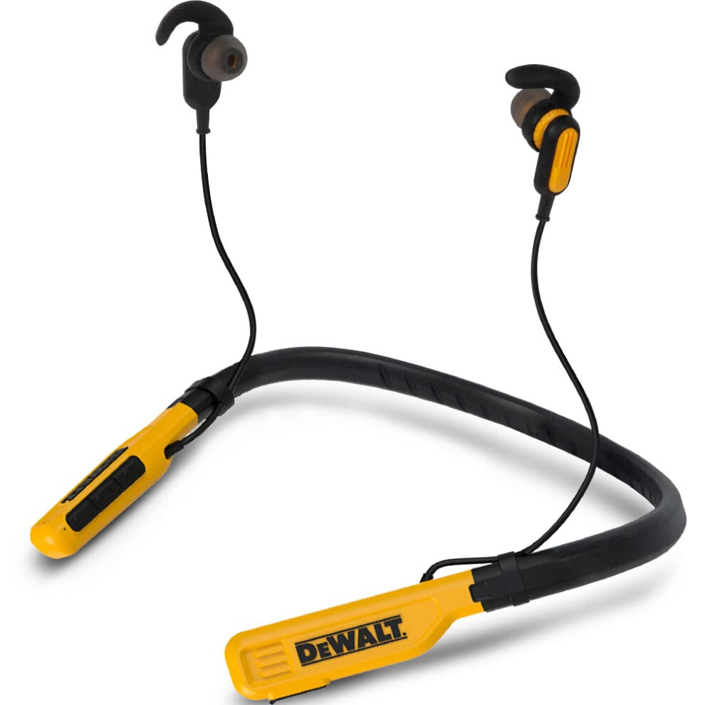 DEWALT Wireless Bluetooth Neckband Headphones - Neckband Earphones wit