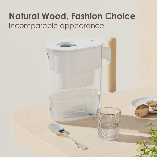 Waterdrop 200-Gallon Long-Life Chubby 10-Cup Water Filter Pitcher with 2