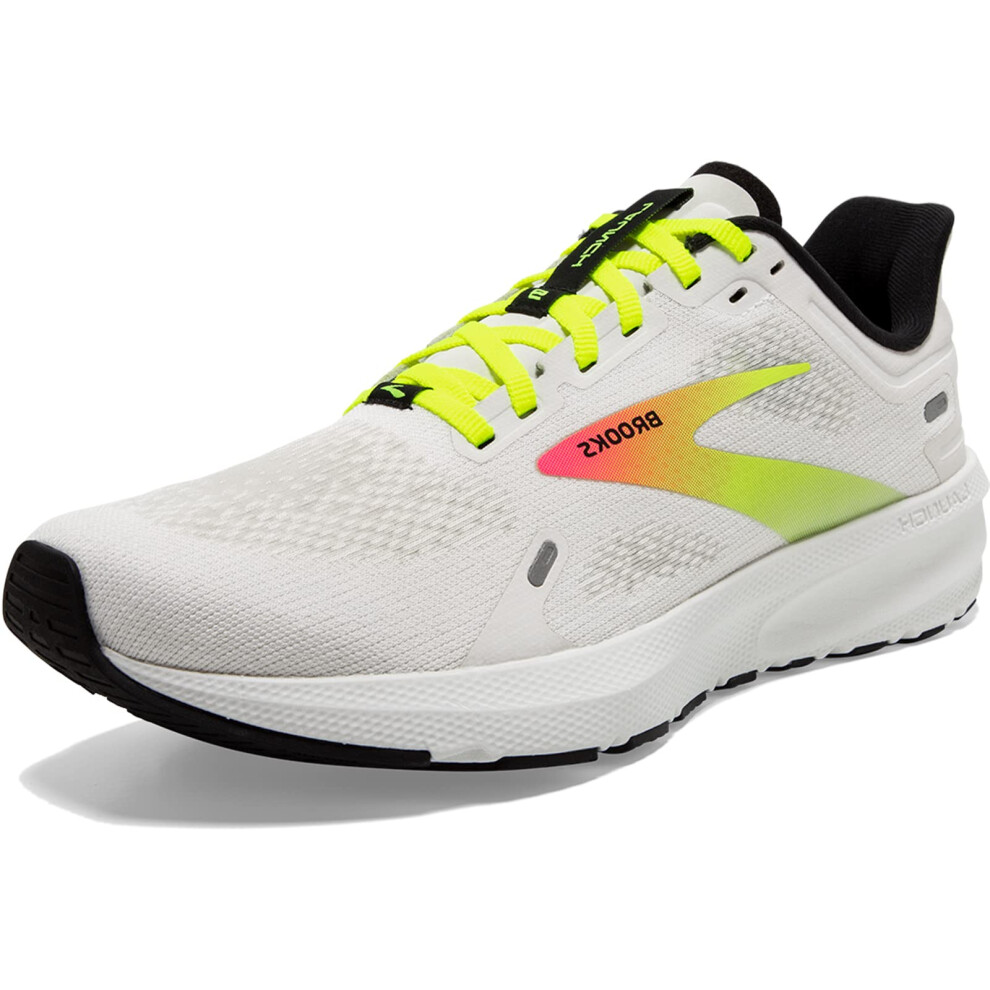 Brooks Women?s Launch 9 Neutral Running Shoe - White/Pink/Nightlife -