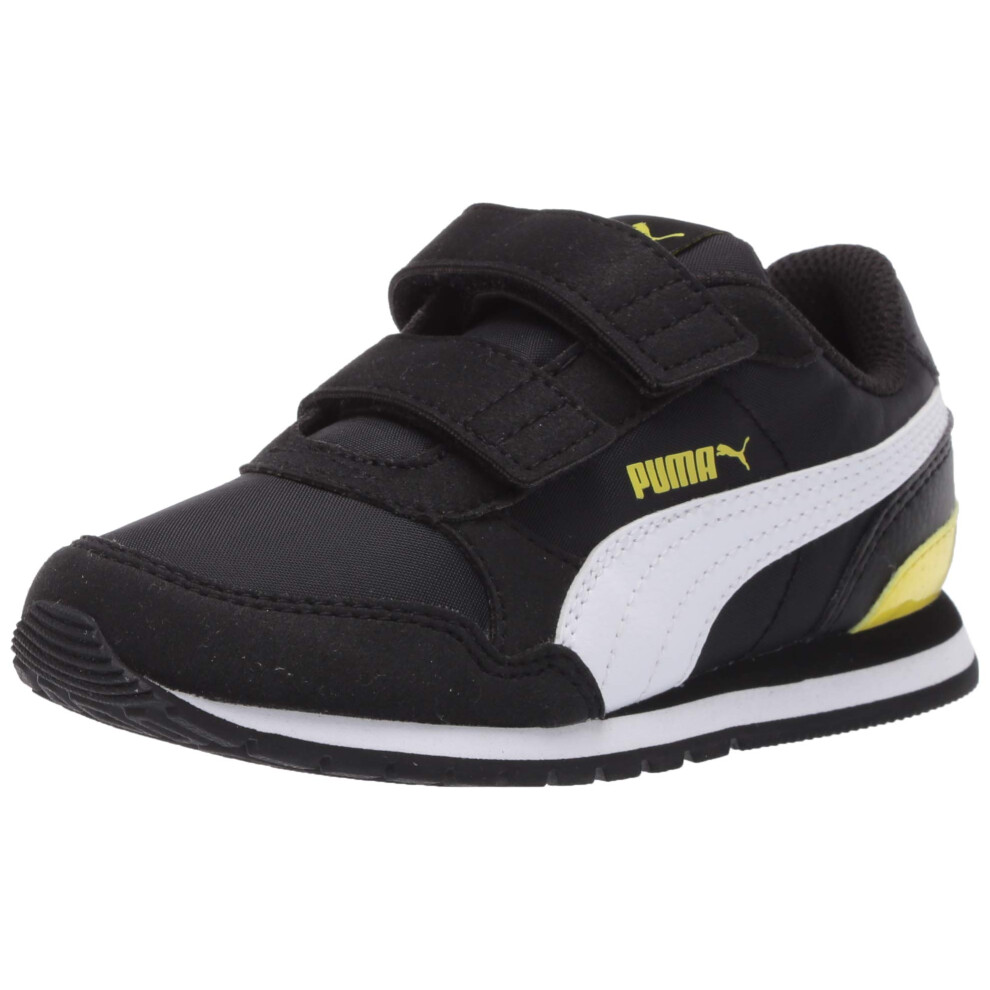 PUMA baby girls St Runner 2 Hook and Loop Sneaker  Puma Black-puma Whi