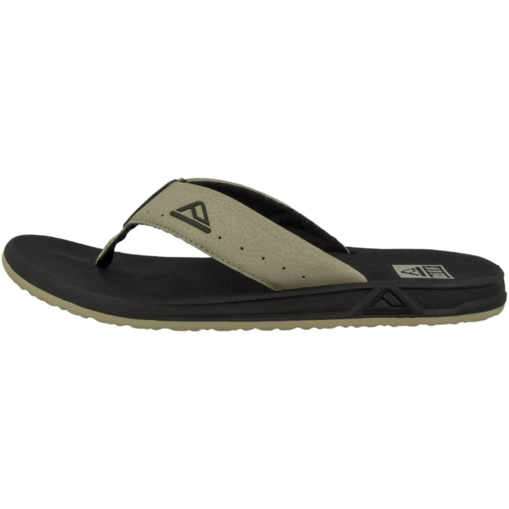 Reef mens Phantoms Flip Flop  Black/Tan  7 US