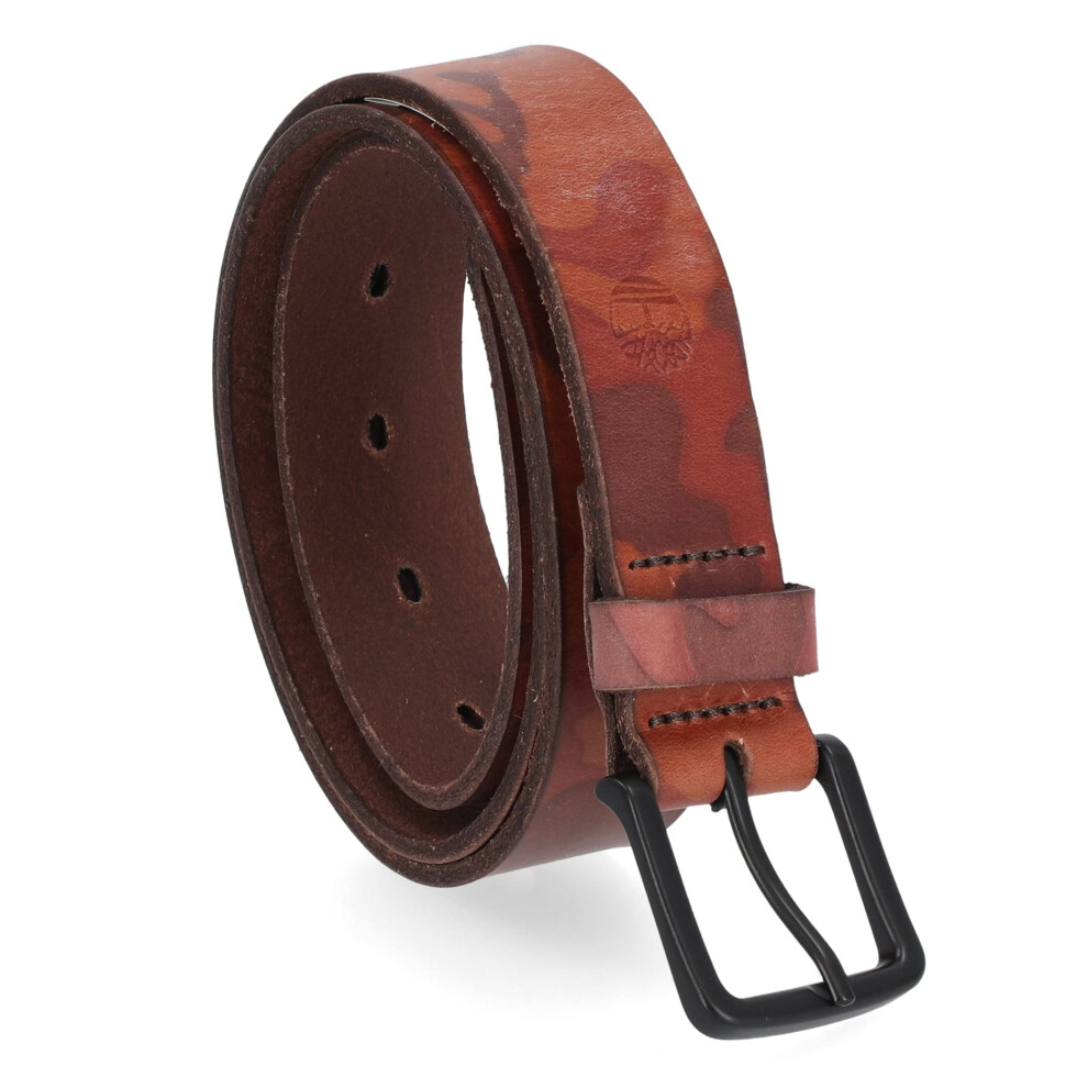 Timberland Womens casual Leather Belt for Jeans  Brown  Large (33-37)