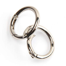JWBIZ 15pcs Anillos O de Resorte Clip Carabiner para Llaveros, Bolsas, Monederos (Plata, 1 pulgada)
