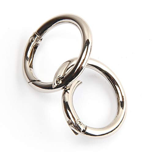 JWBIZ 15-pack Trigger Spring O-Ringar Karbinhake för Nycklar, Väskor (Silver, 1 tum)