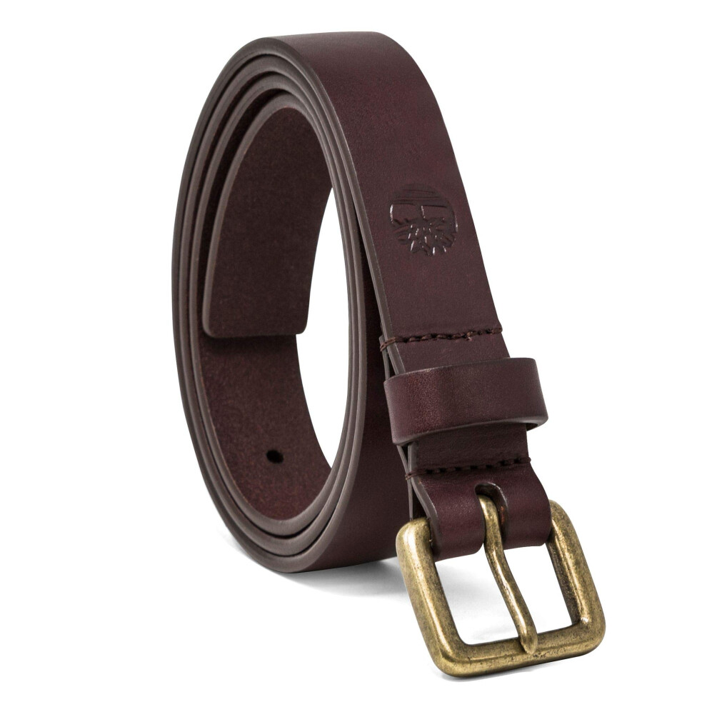 Timberland Womens casual Leather Belt for Jeans  Dark Port (classic)