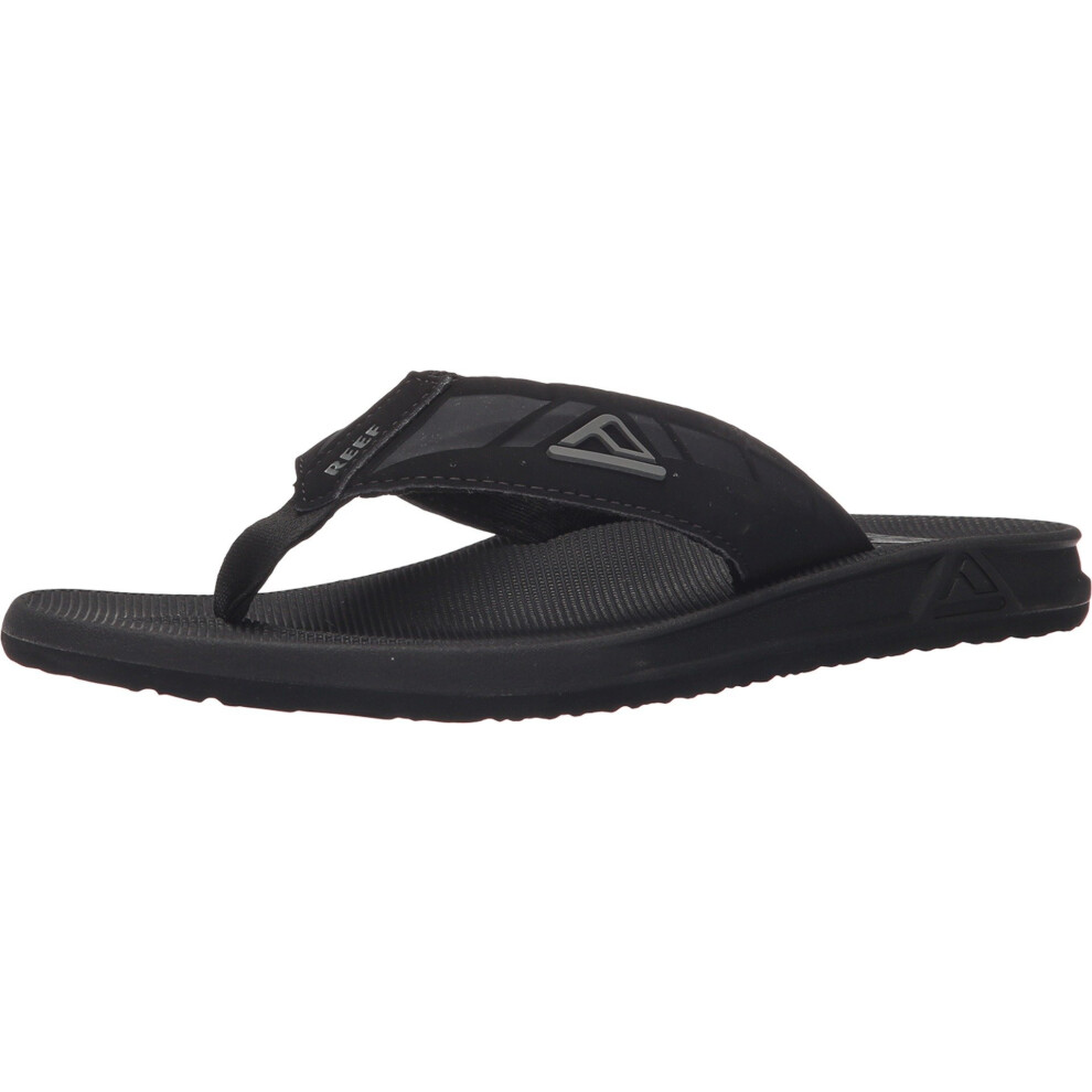 Reef mens Phantoms Flip Flop  Black  17 US