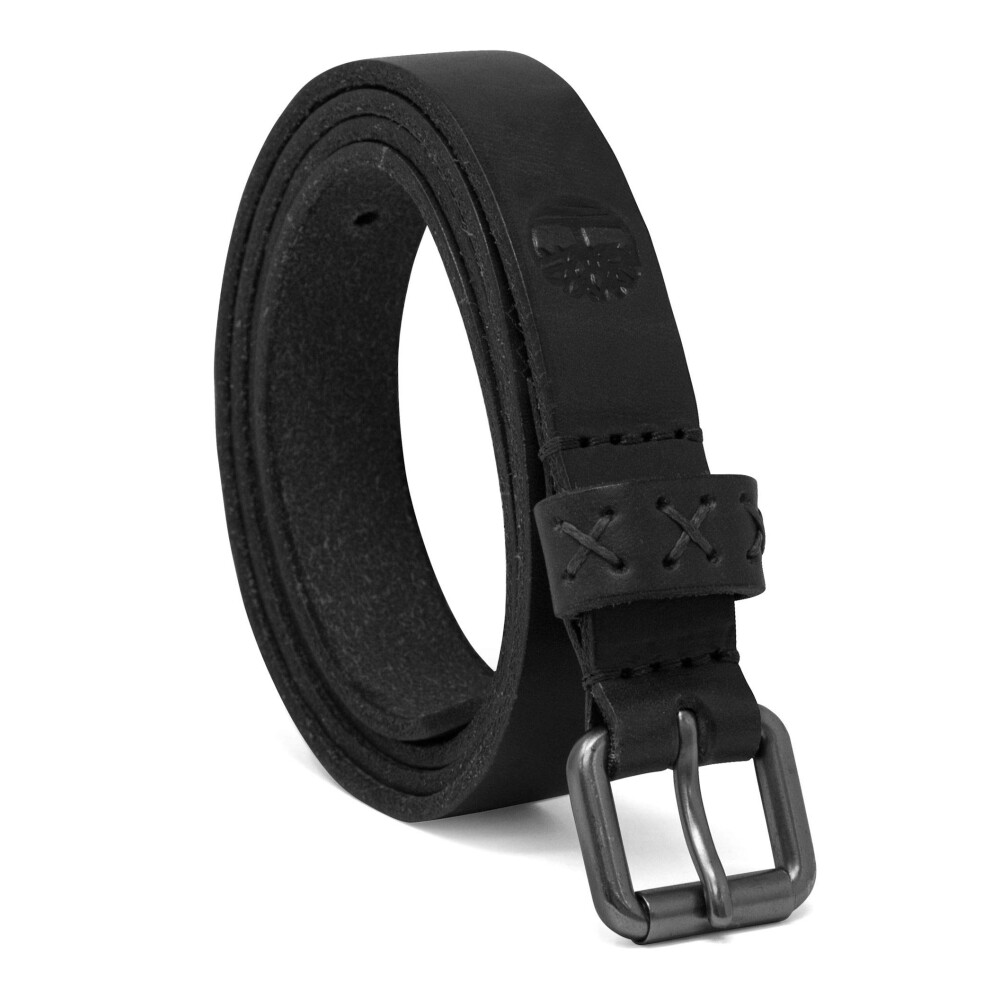 Timberland Womens casual Leather Belt for Jeans  Black (Skinny)  Small