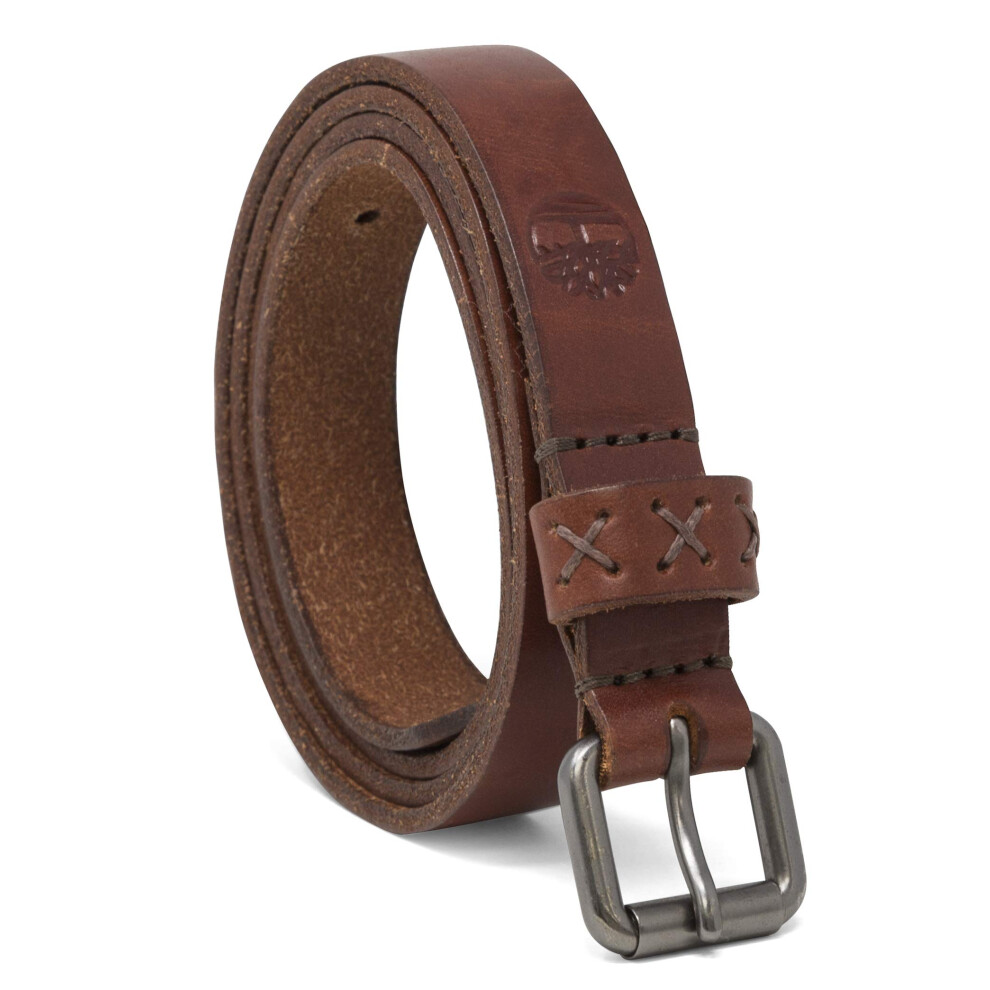 Timberland Womens casual Leather Belt for Jeans  Brown (Skinny)  Small