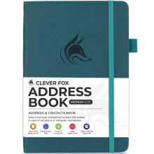 clever Fox Address Book with alphabetic tabs - PU Leather Telephone an