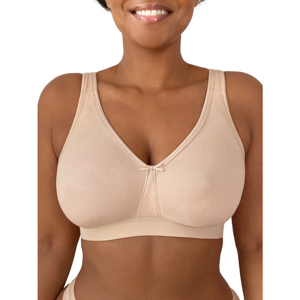 Fruit of the Loom womens Plus Size Wireless cotton Full coverage Bra