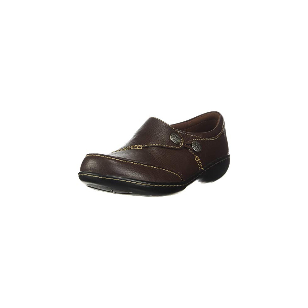 Clarks womens Ashland Lane Q Slip On Loafer  Redwood  9.5 X-Wide US