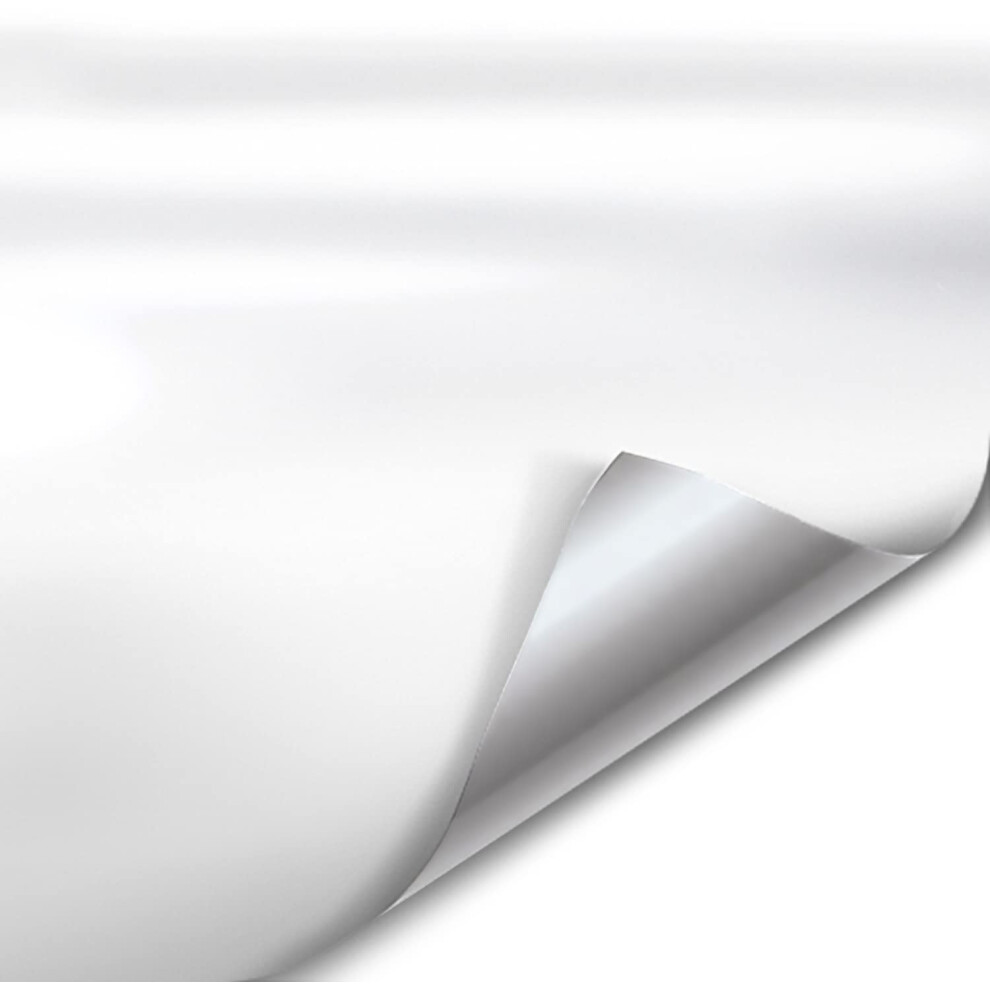 Vvivid+ Satin Finish Premium Adhesive Vinyl Wrap Film (3Ft X 5Ft (White)) White 628856025727