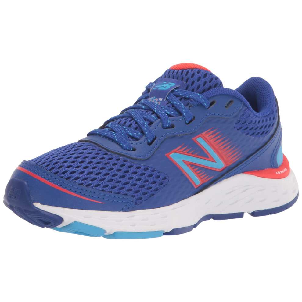 New Balance Kids 680 V6 Lace-up Running Shoe  Infinity BlueNeo FlameVi