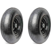 AR-PRO (2-Pack) 4.00-6" Pneumatic Tire and Wheel for Wheelbarrow, 13" Rim, 5/8" Bearings