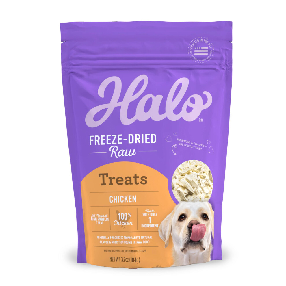 Halo 100 chicken Breast Freeze-Dried Raw Treats  37 oz