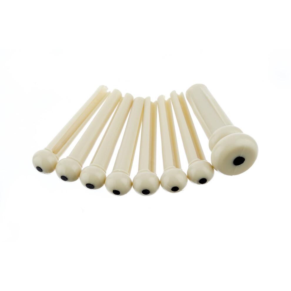 Fender Bridge Pin Set - Ivory w Black Dot