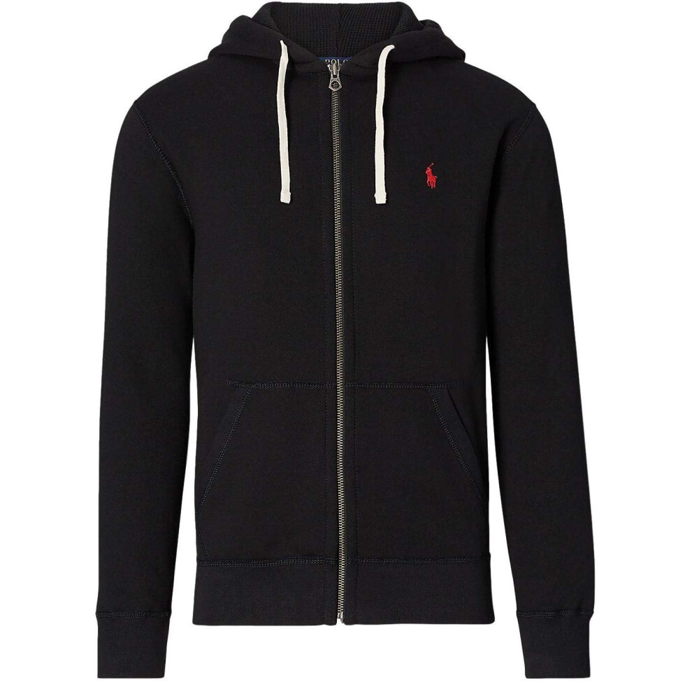 Polo Ralph Lauren Classic Full-Zip Fleece Hooded Sweatshirt - M - Blac