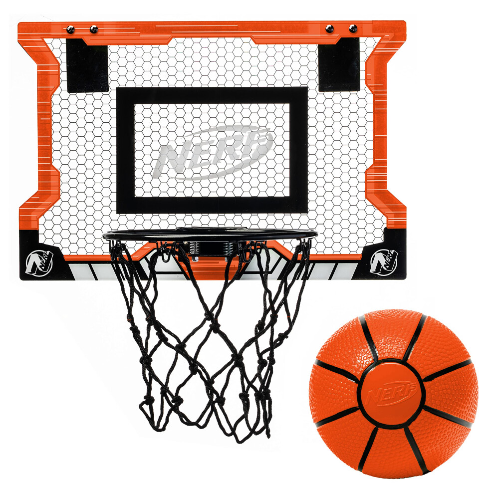 NERF Pro Hoop Basketball Set - Pro Hoop Mini Hoop Set with Mini NERF B