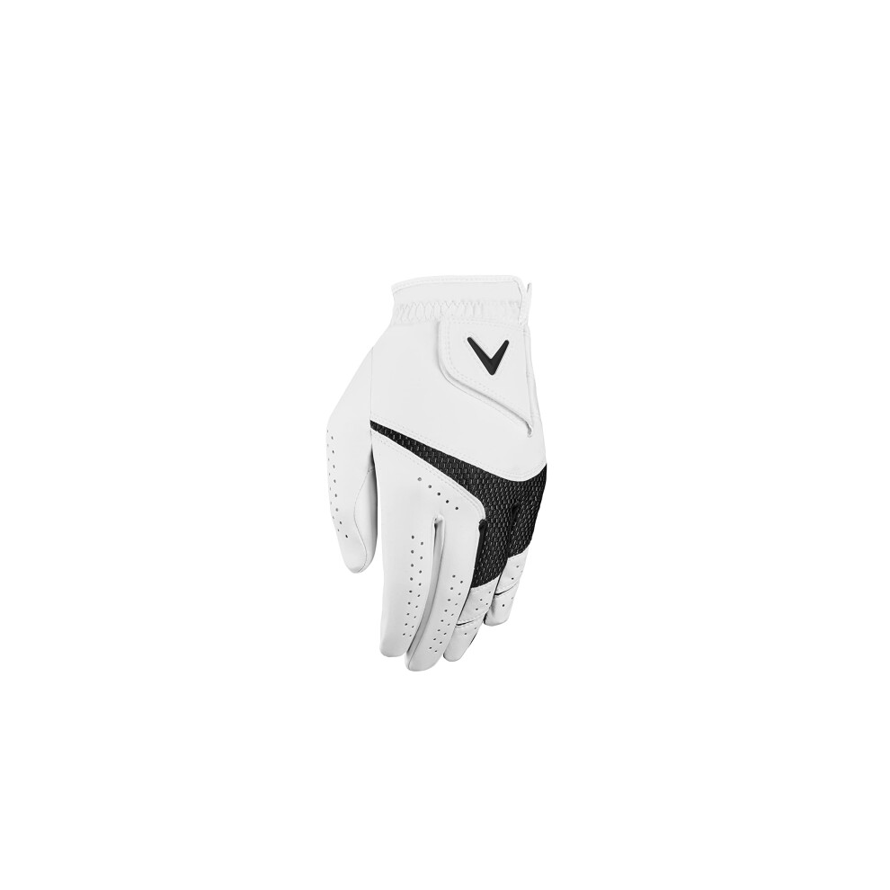 callaway golf Womens Weather Spann Premium Synthetic golf gloveA (Whit