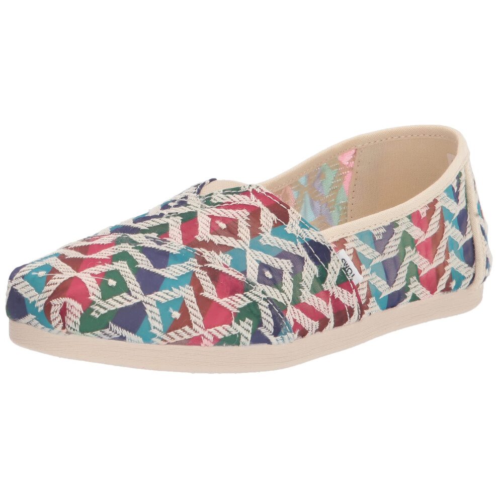 TOMS Womens Alpargata Loafer Flat  Multi chevron  65