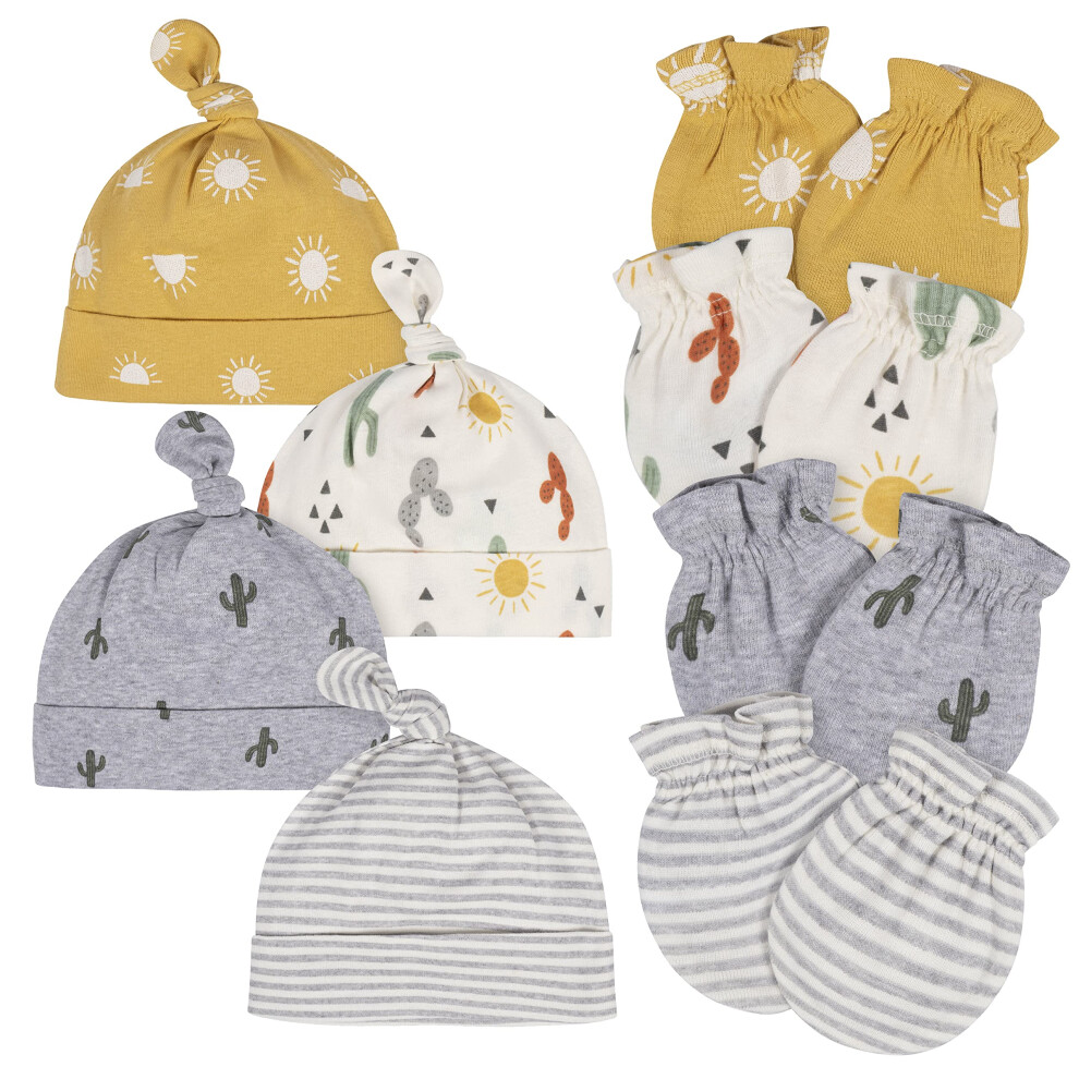 Gerber Baby 8 9-Piece Cap and Mitten Sets  Southwest  0-3 Months