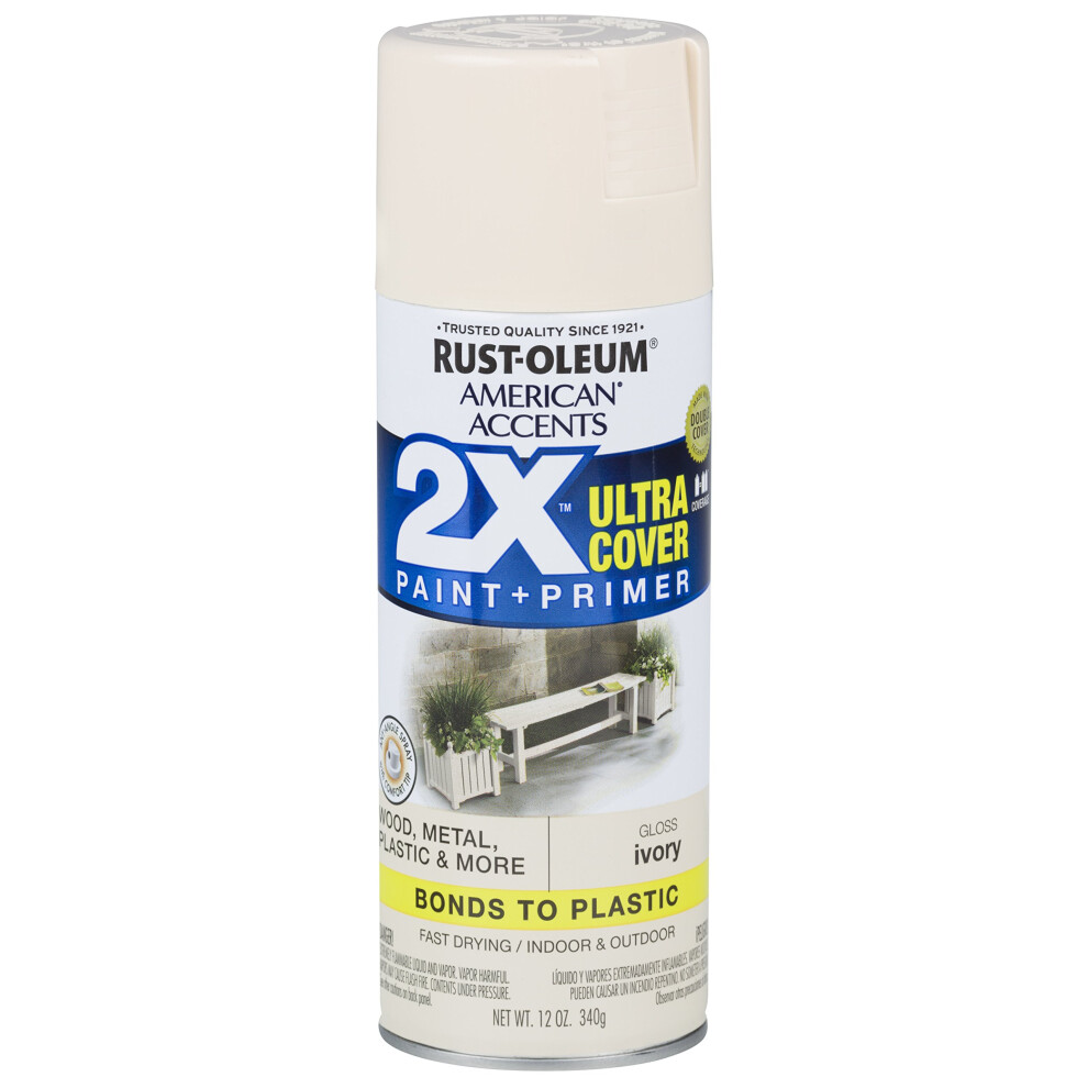 Rust-Oleum 327895 American Accents Spray Paint  12 Ounce  gloss Ivory