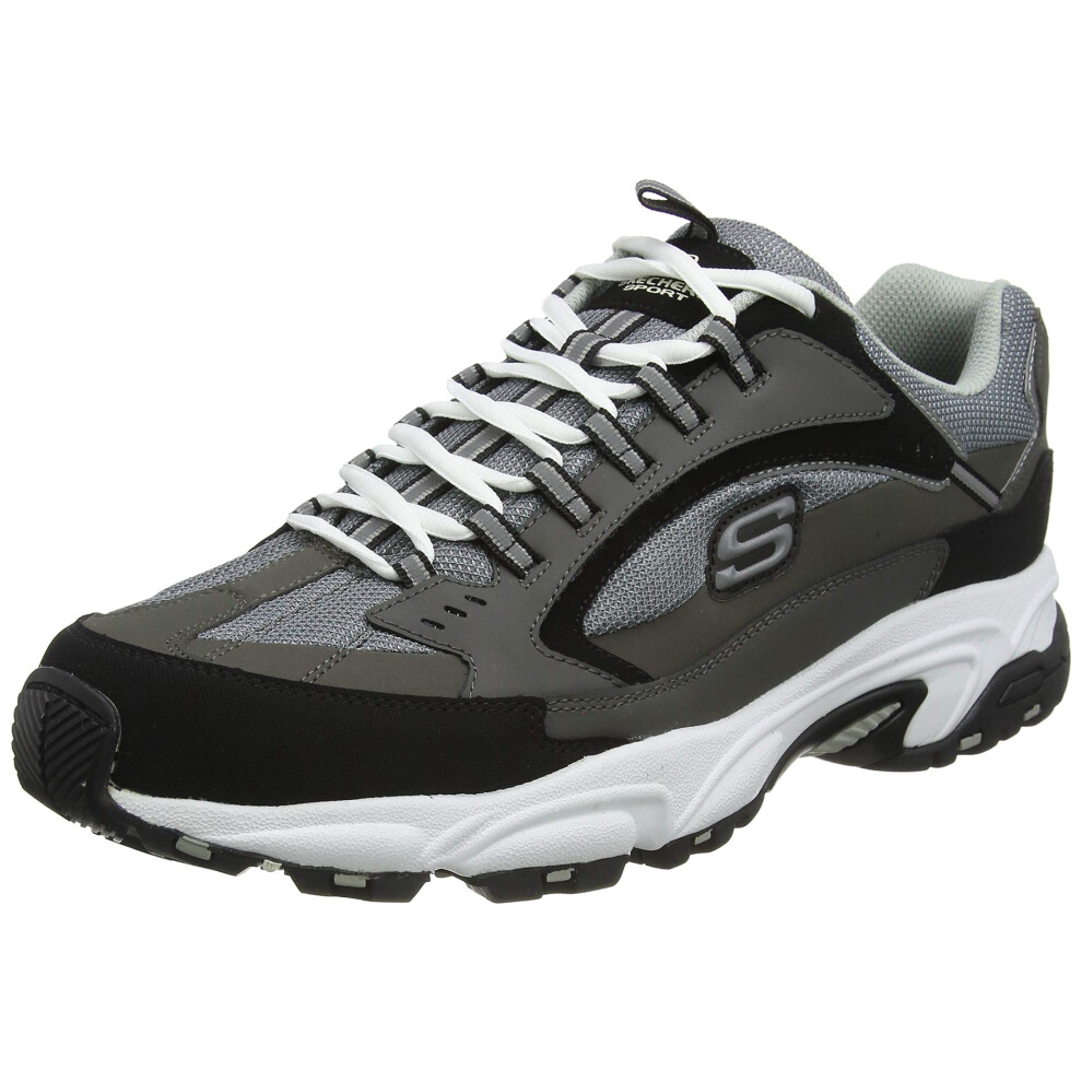 Skechers Sport Men's Stamina Nuovo Cutback Lace-Up Sneaker Charcoal/Bl