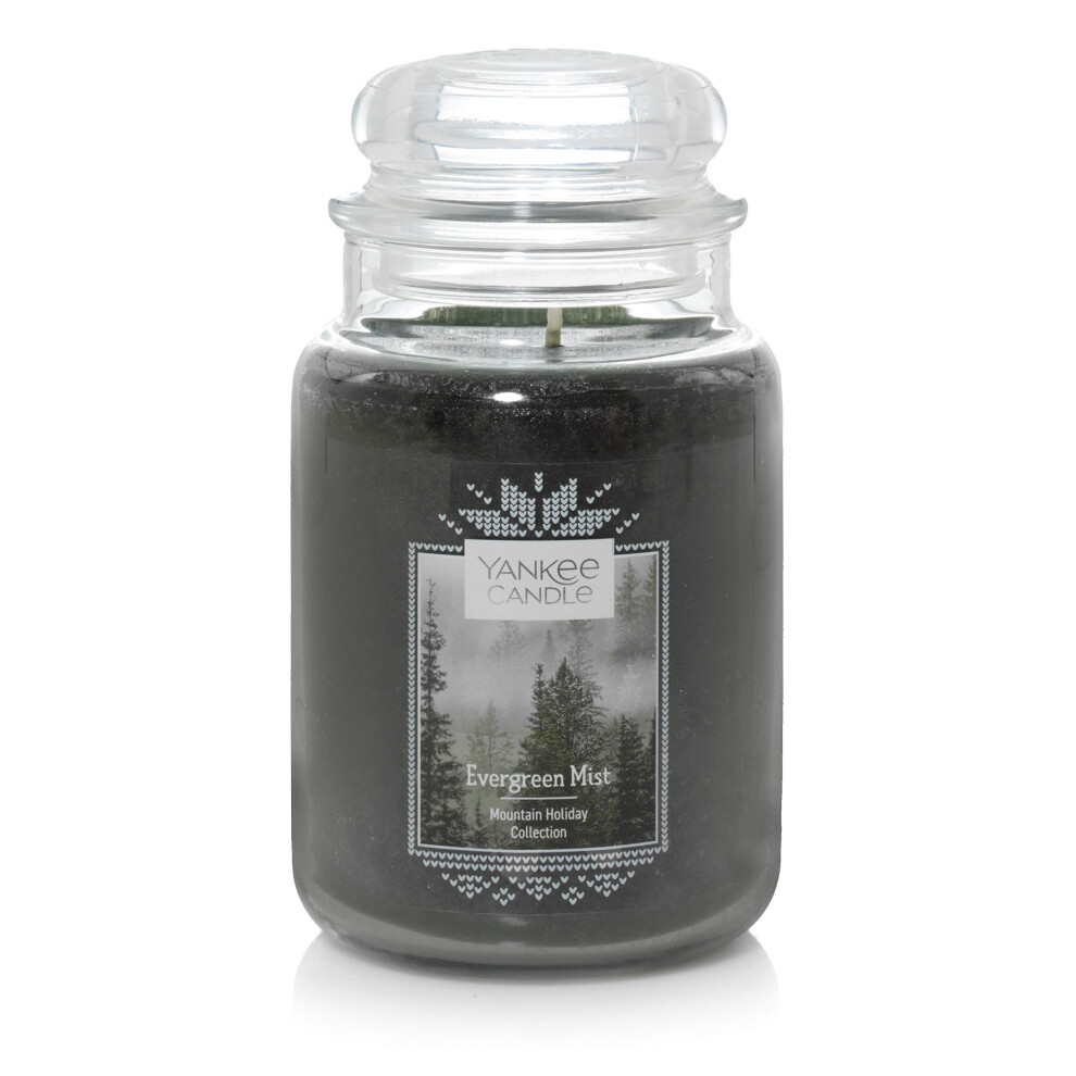 Yankee candle Evergreen Mist Scented  classic 22oz Large Jar Single Wi