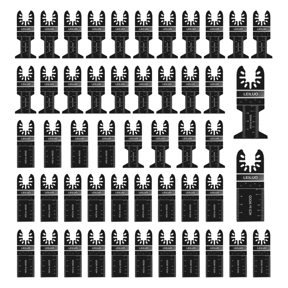 Oscillating Tool Blades Leiluo 50 Pack Wood Multitool Blades Fit Dewal 608571236158