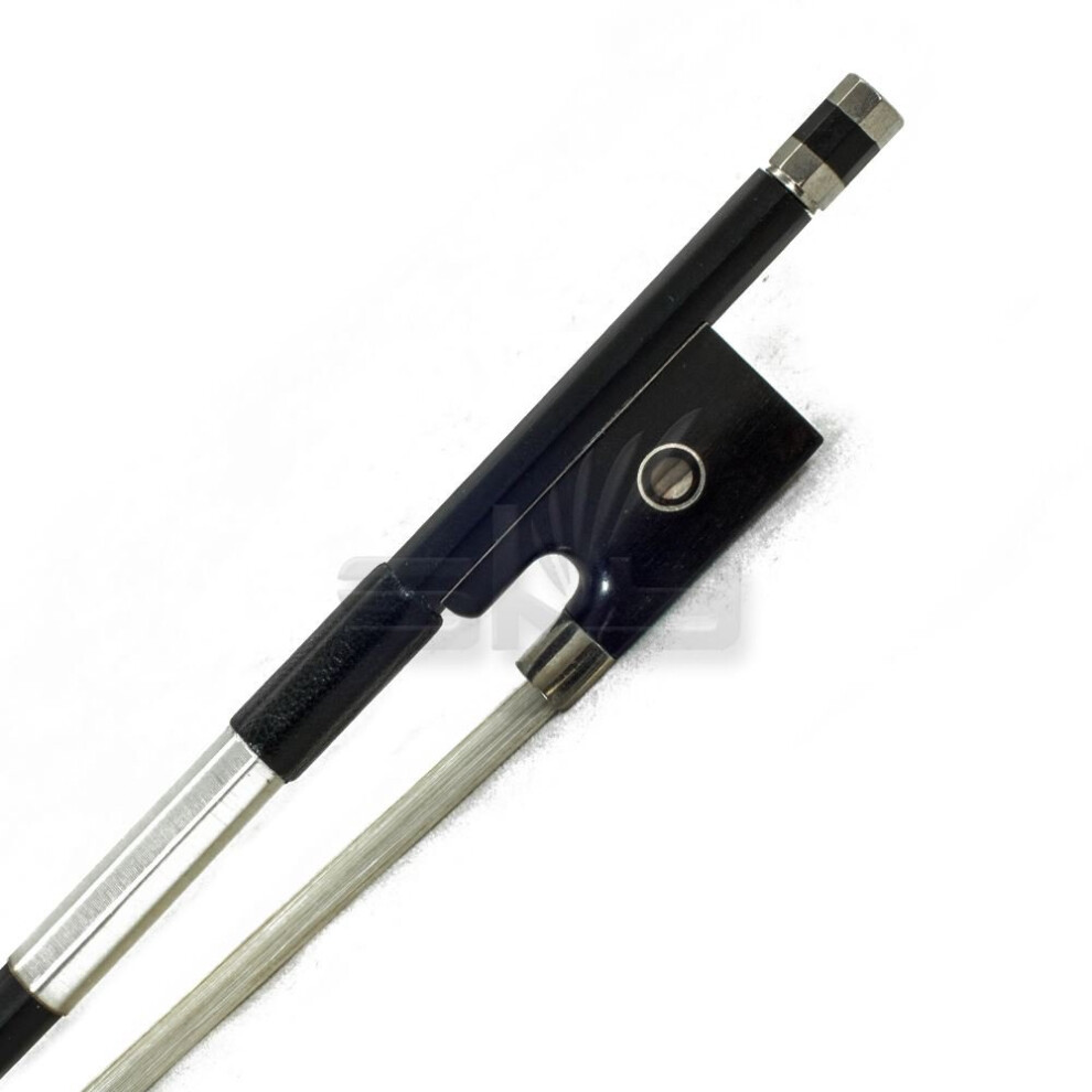 PAITITI 1/2 Violin Bow Satin Carbon Fiber Round Stick Mongolian Horseh