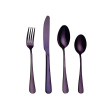 (16pcs Purple) Cutlery Sets Fork for Christmas Dining Dishwasher Safe Stainless Steel Xmas Home Family Gift