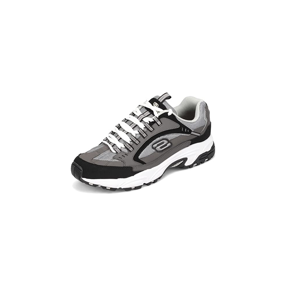 Skechers Sport Men's Stamina Nuovo Cutback Lace-Up Sneaker Charcoal/Bl